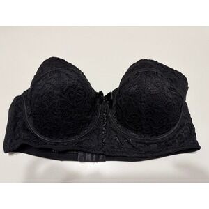 Adore Me Black Lace‎ Strapless Bra